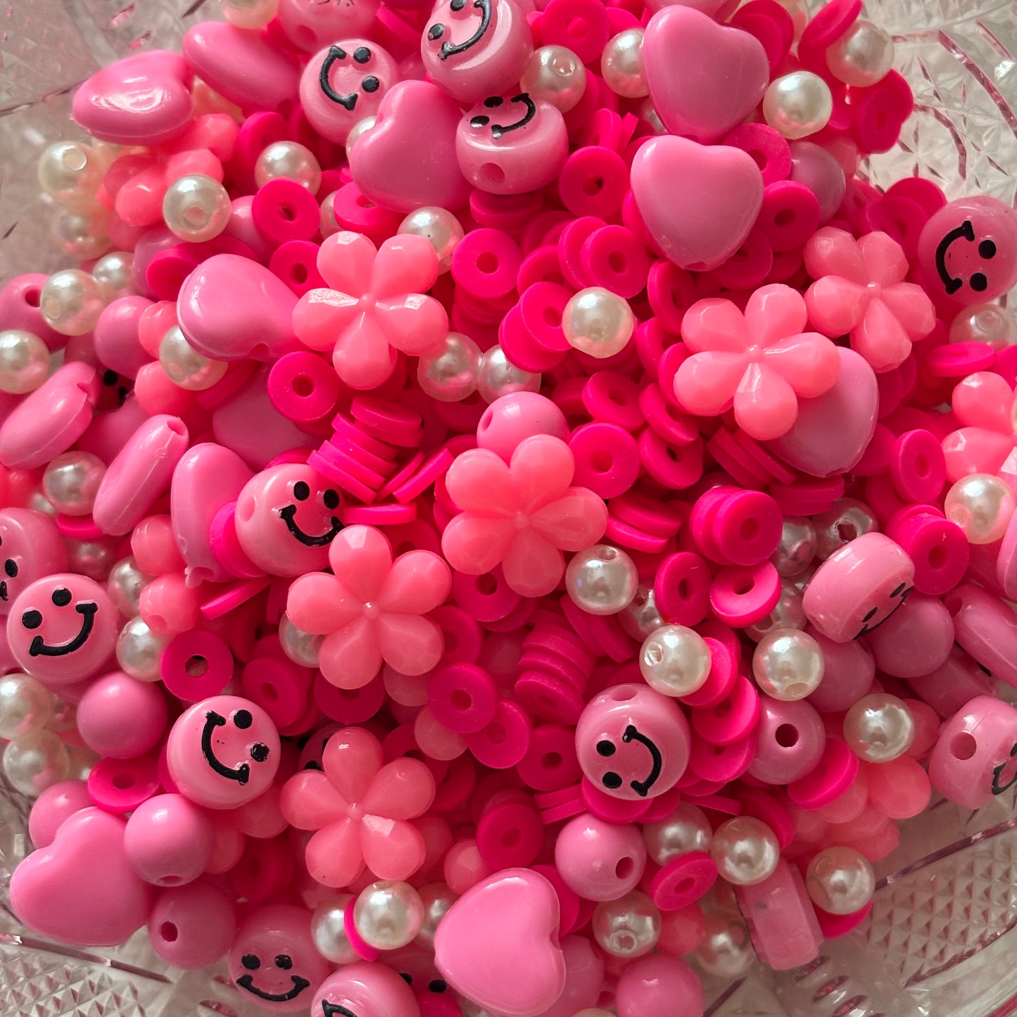 Hot Pink Bead Confetti