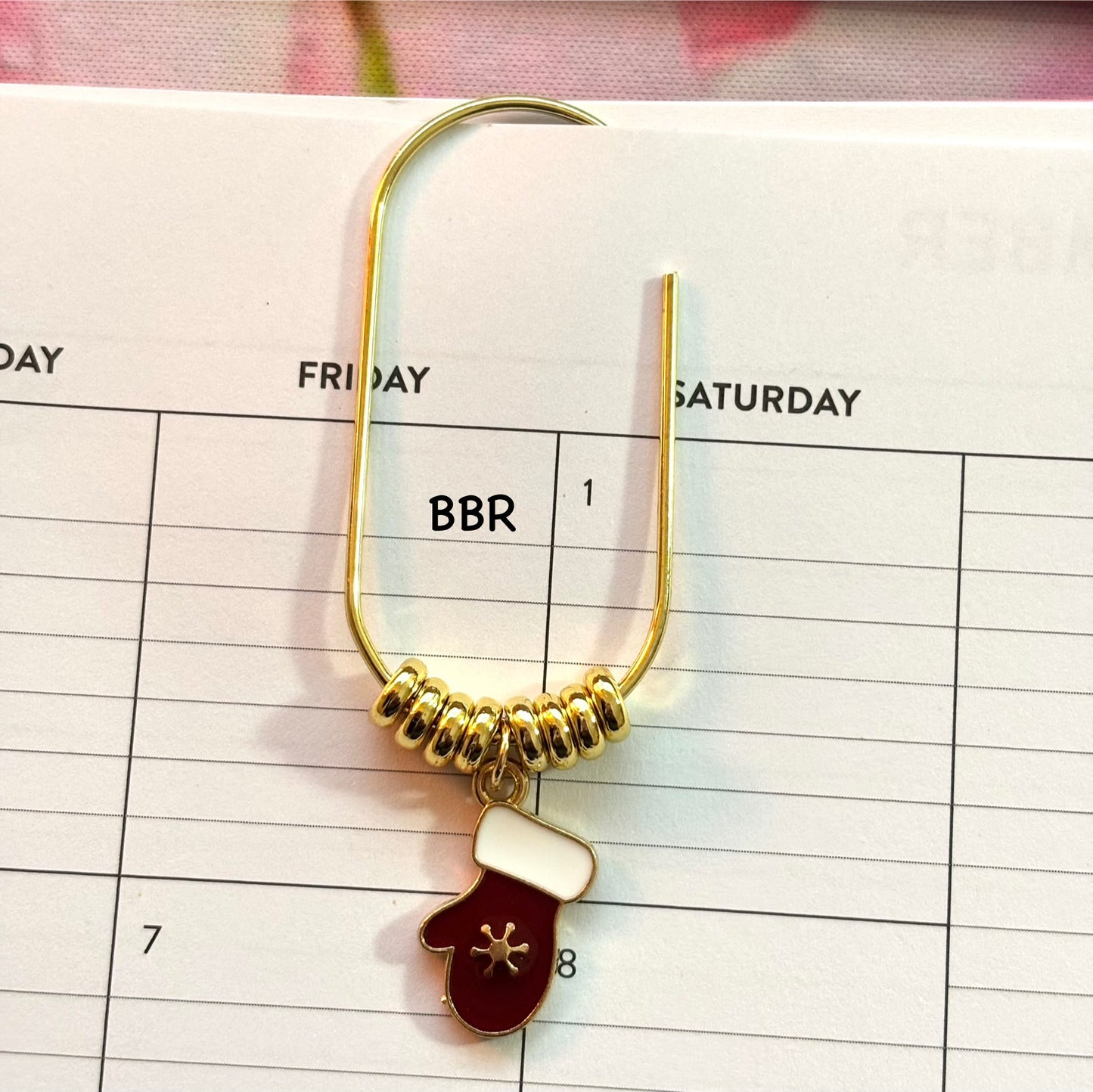 Christmas Beaded Charm Paperclip