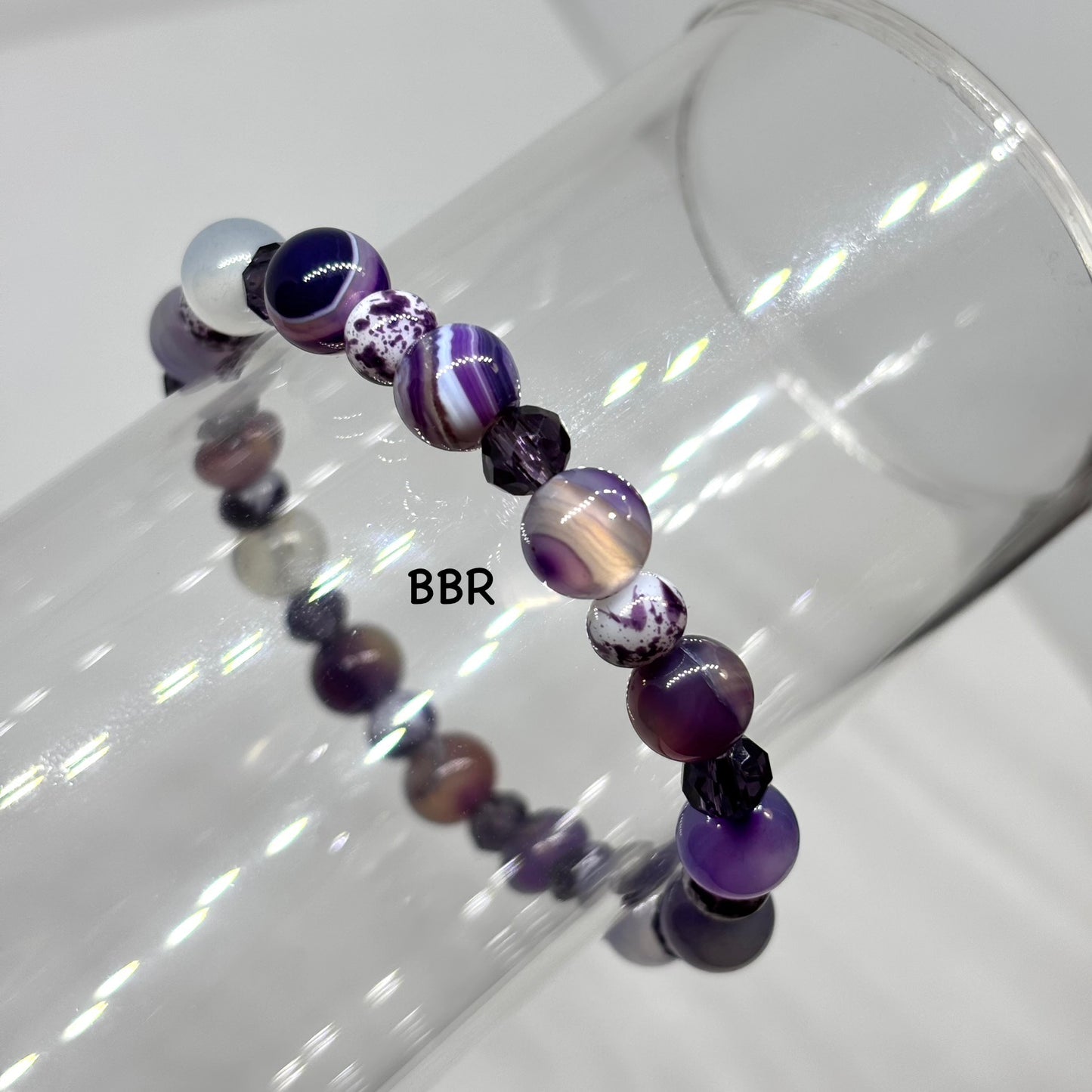 Purple Blend Agate Bracelet