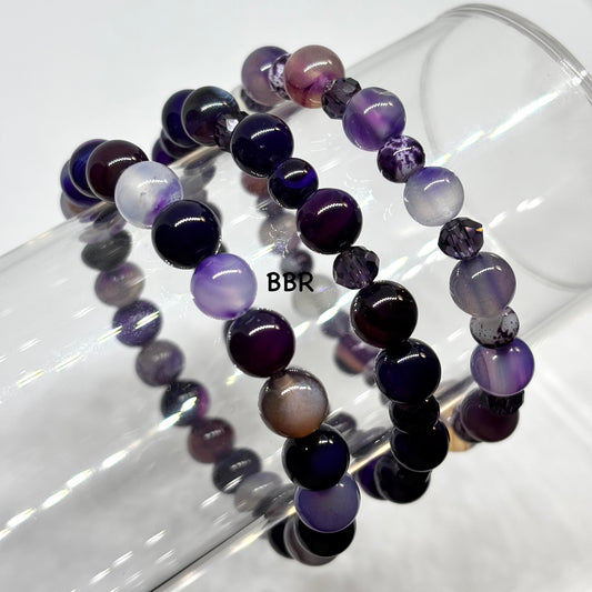 Purple Blend Agate Bracelet