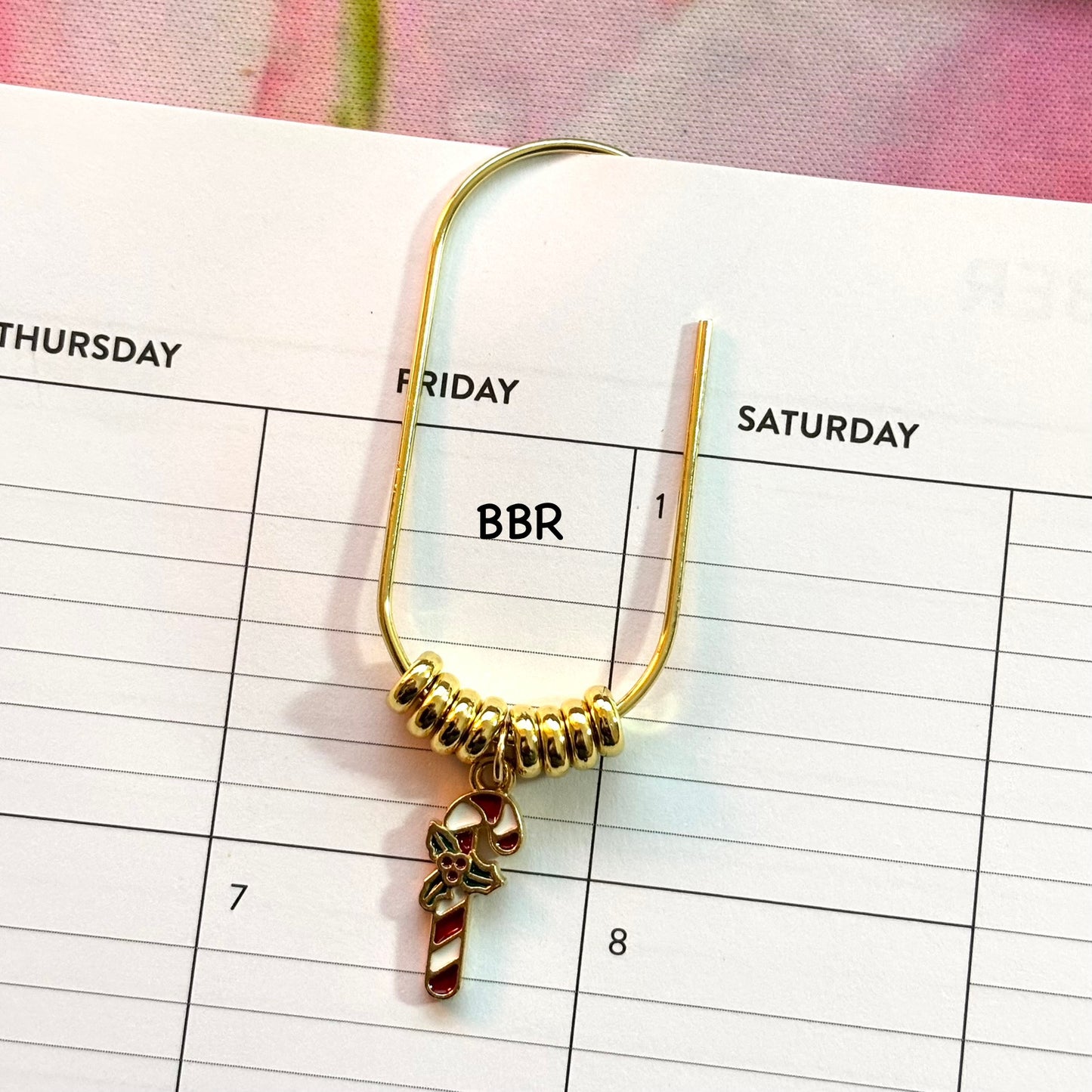 Christmas Beaded Charm Paperclip