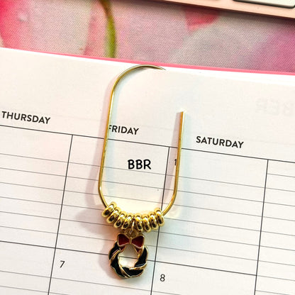 Christmas Beaded Charm Paperclip