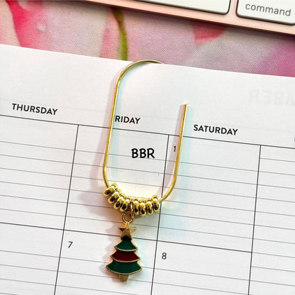 Christmas Beaded Charm Paperclip