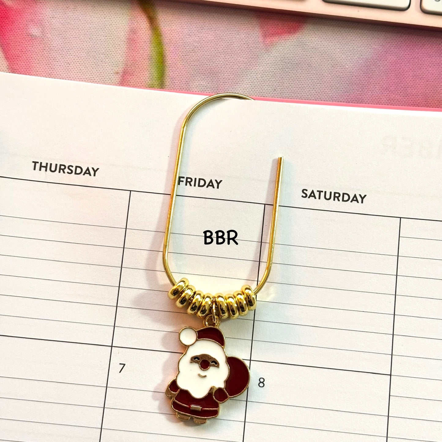 Christmas Beaded Charm Paperclip