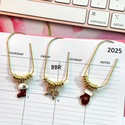 Christmas Beaded Charm Paperclip