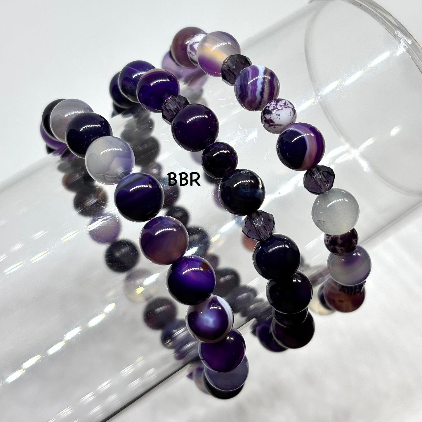 Purple Blend Agate Bracelet
