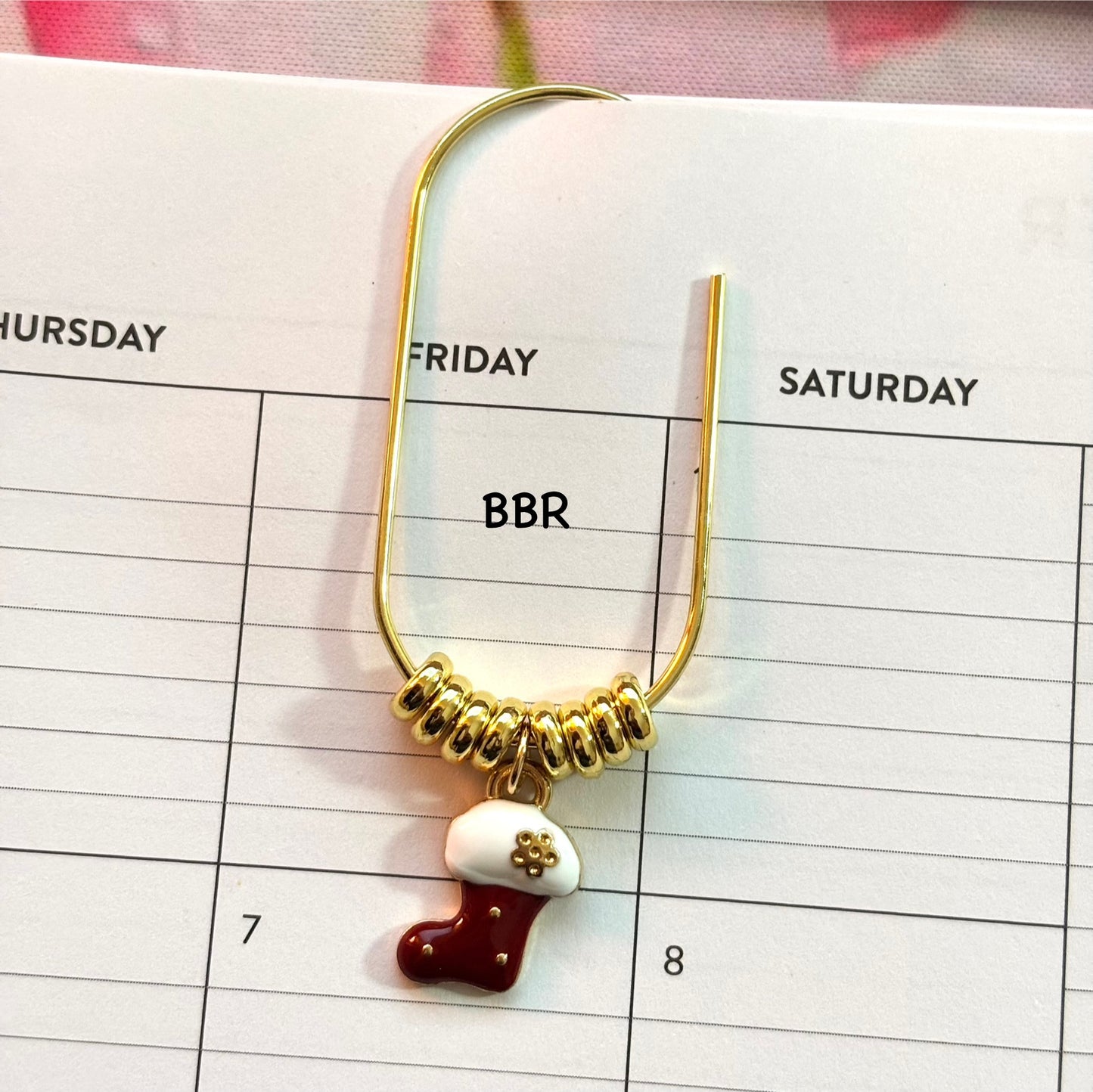 Christmas Beaded Charm Paperclip