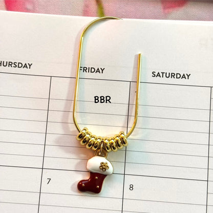 Christmas Beaded Charm Paperclip