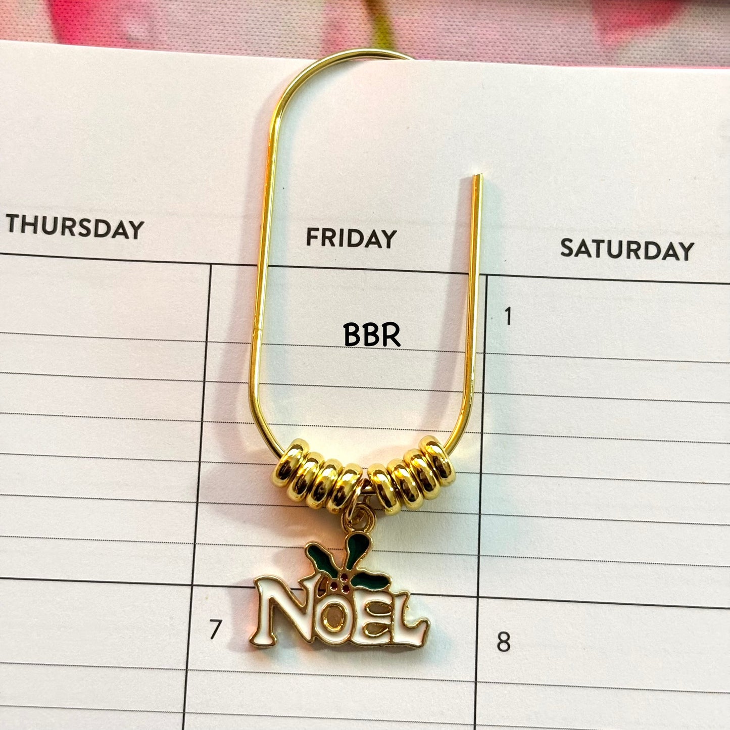 Christmas Beaded Charm Paperclip