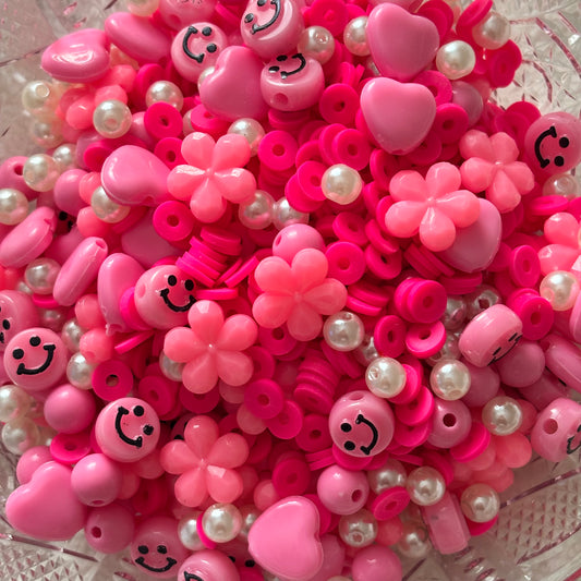 Hot Pink Bead Confetti