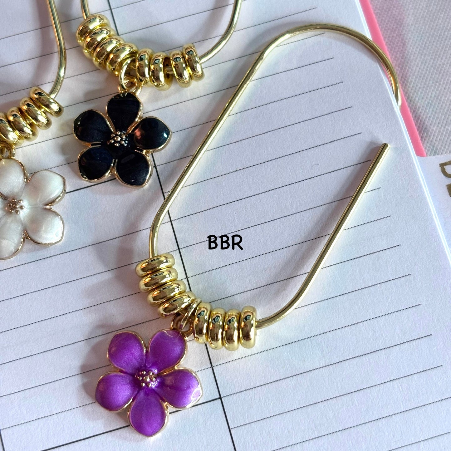 Cherry Blossom Flower Charm Bead Paperclip