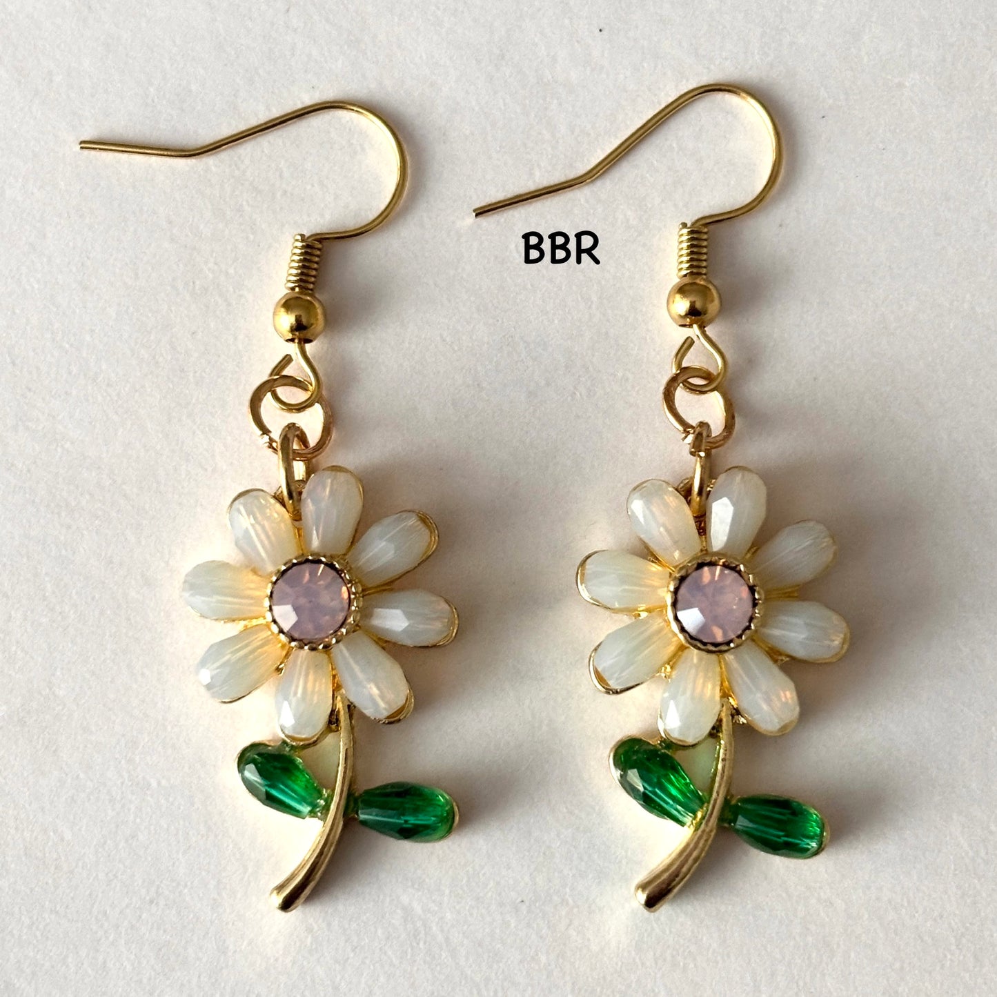 Pink Flower Earrings