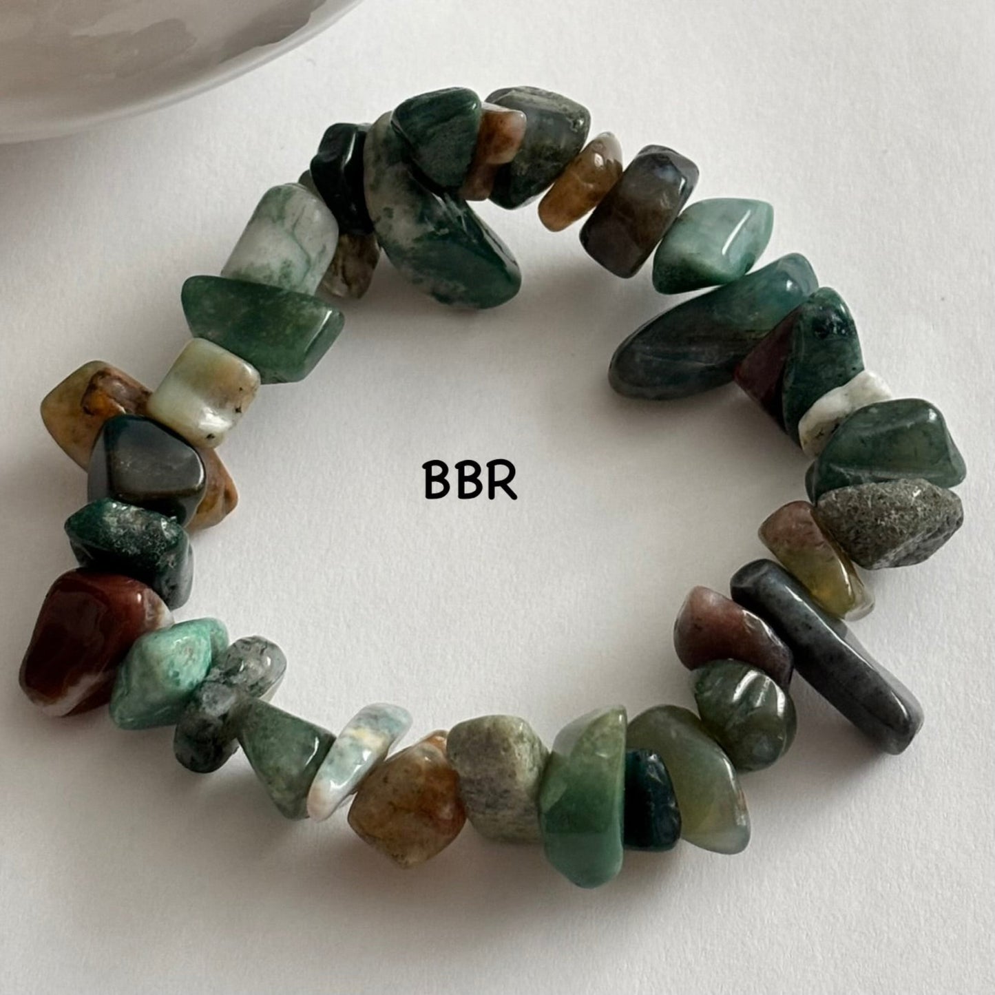 Indian Agate Chip Bracelet.