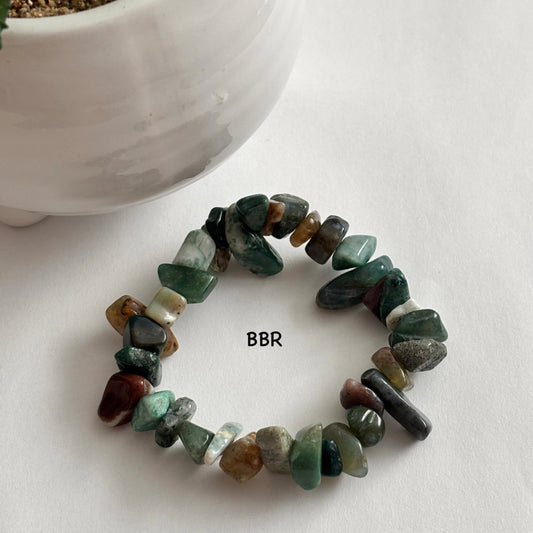 Indian Agate Chip Bracelet.