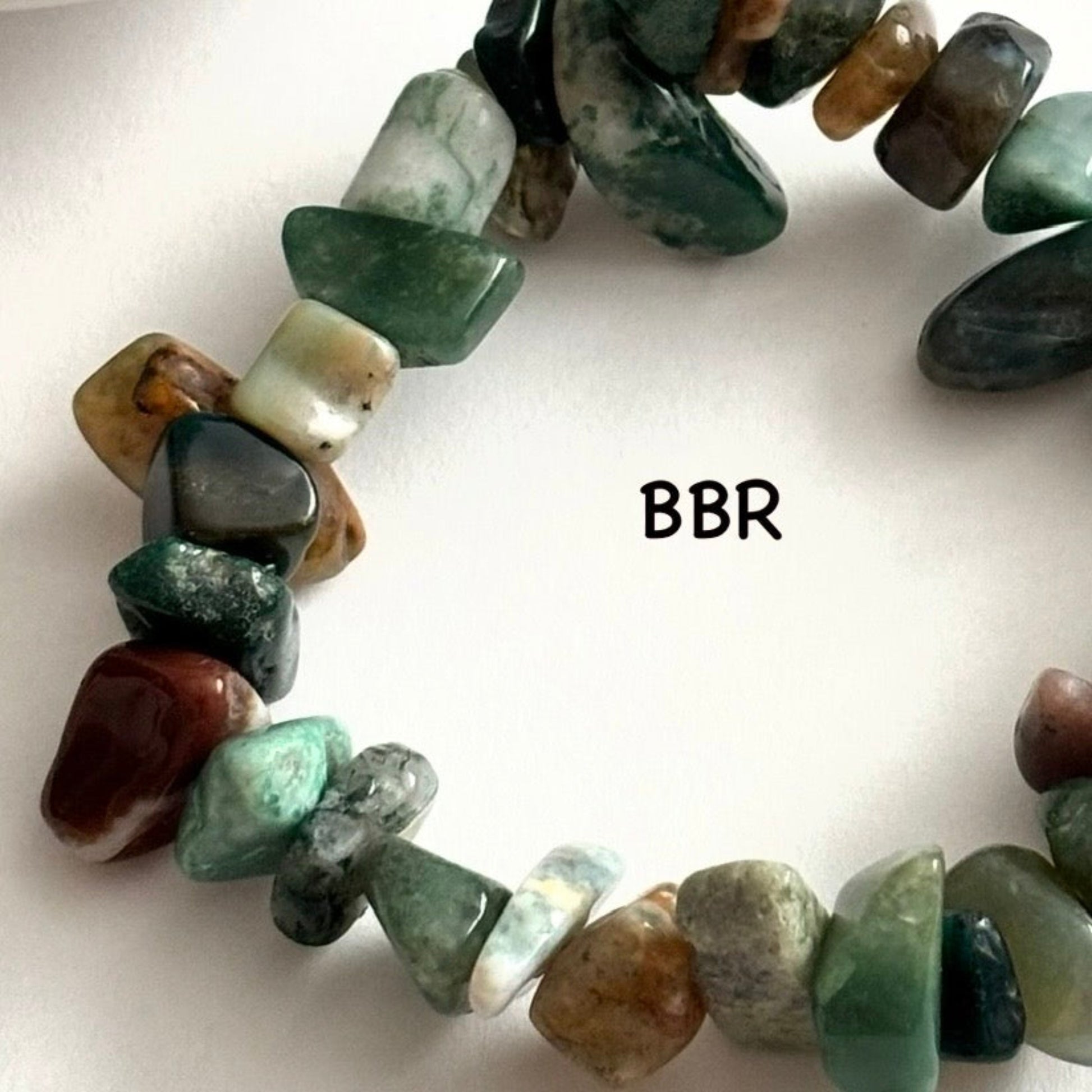 Indian Agate Chip Bead Bracelet