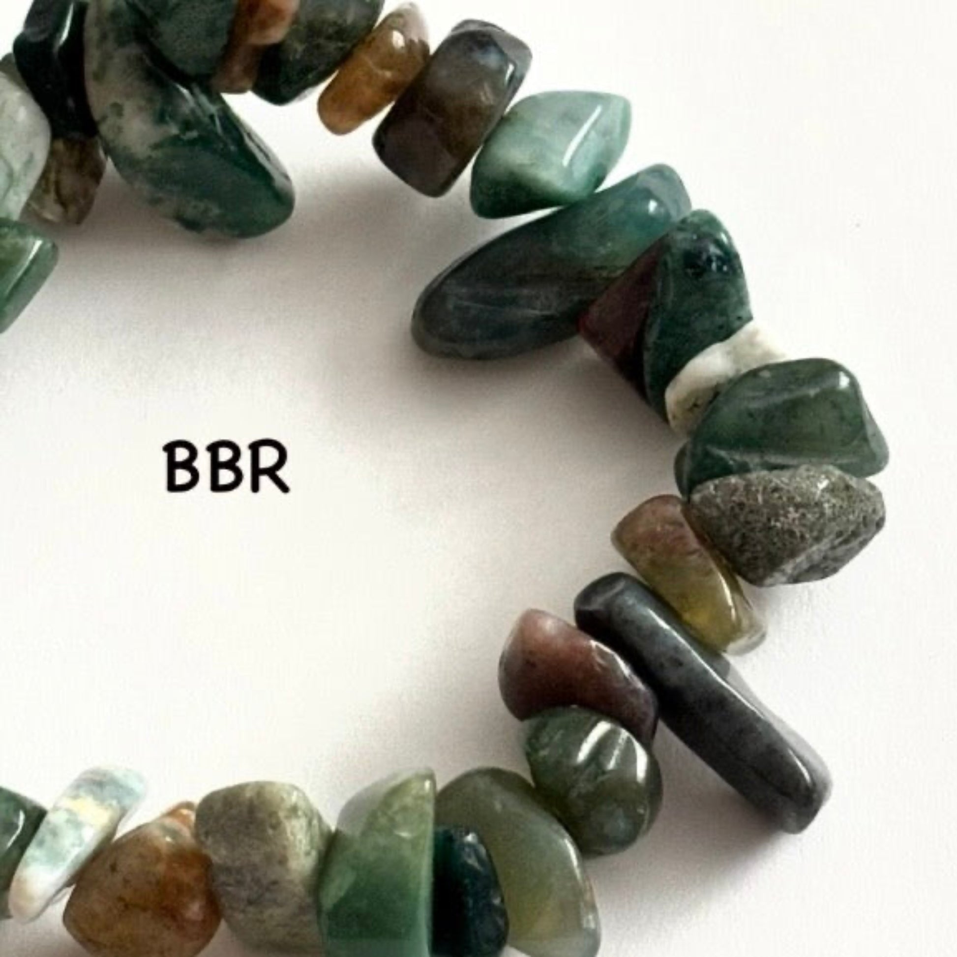 Indian Agate Chip Bead Bracelet