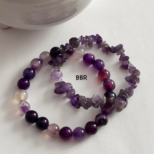 Amethyst & Agate Bracelet Stack Set
