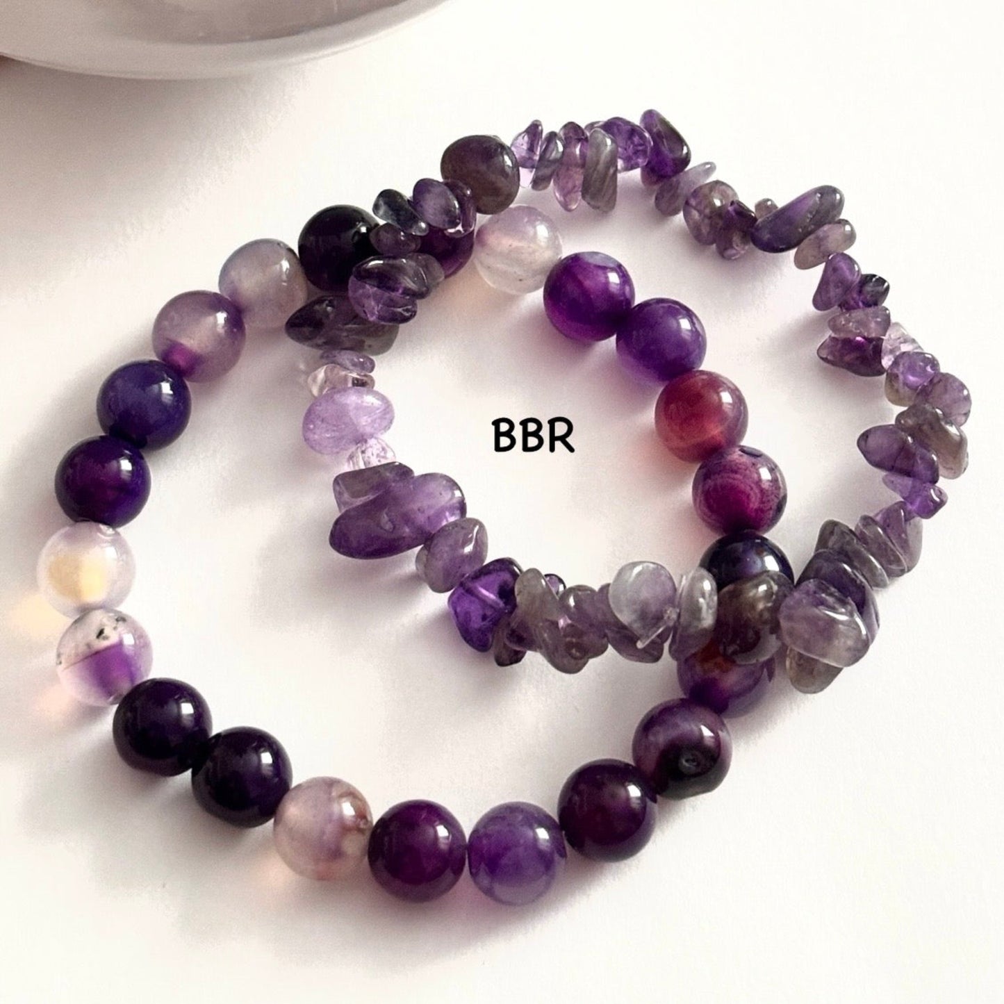 Amethyst & Agate Bracelet Stack Set