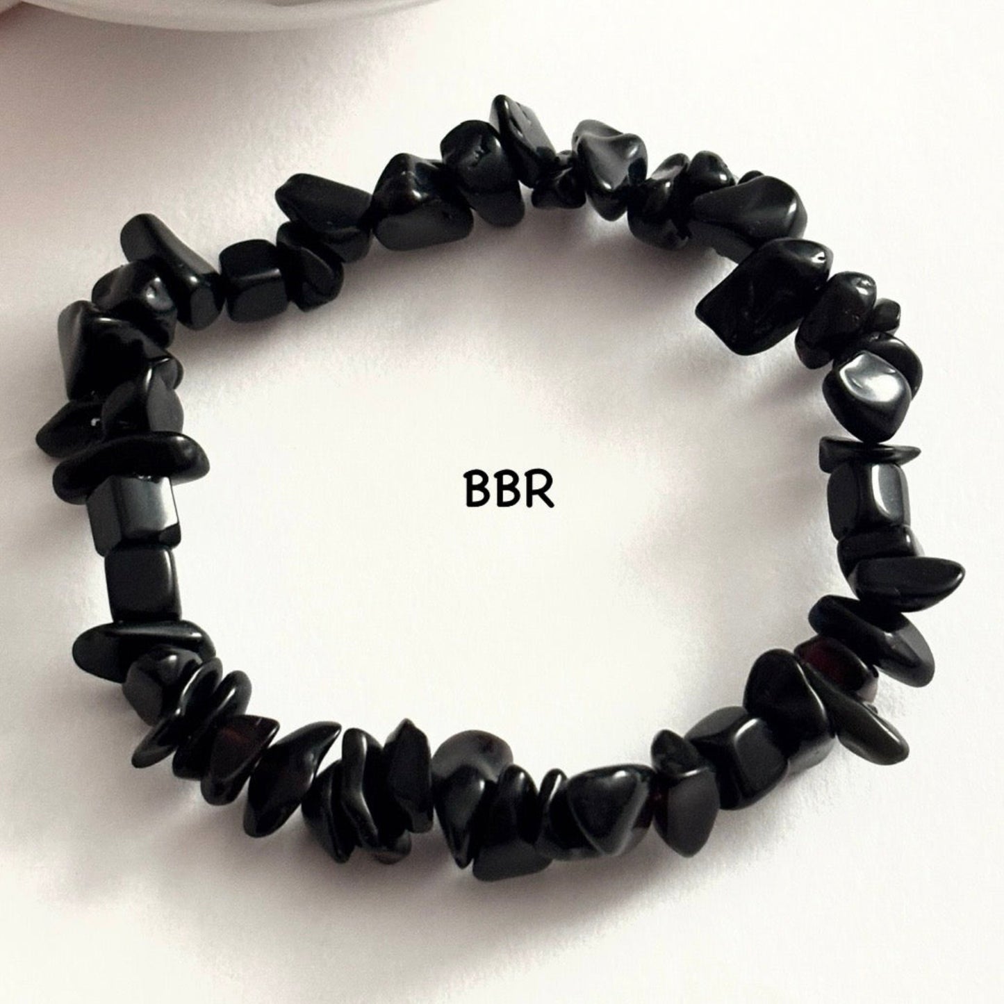 Obsidian Chip Bead Bracelet