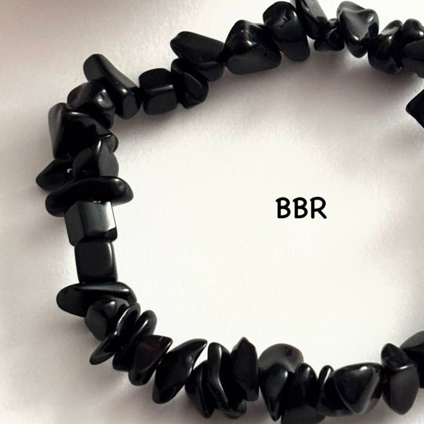 Obsidian Chip Bead Bracelet