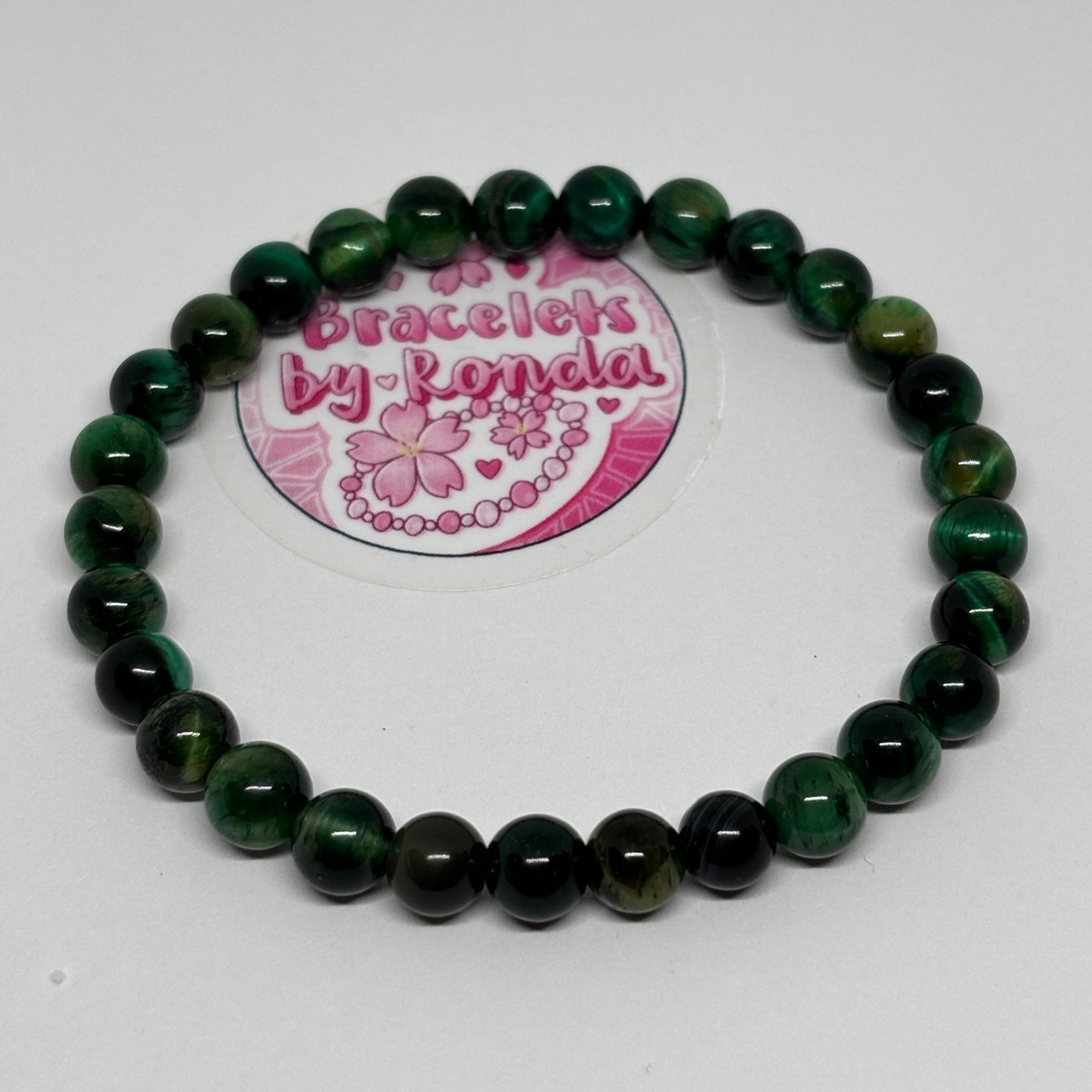 Green & Black Tiger's Eye Bracelet 